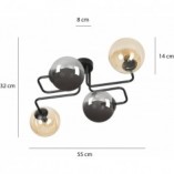 Lampa sufitowa Brendi IV - Szklane kule, 55cm | Emibig
