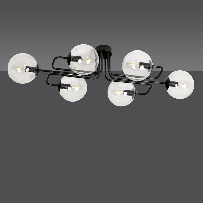 Lampa Sufitowa Brendi 6A - Szkło, E14, Modern | Emibig