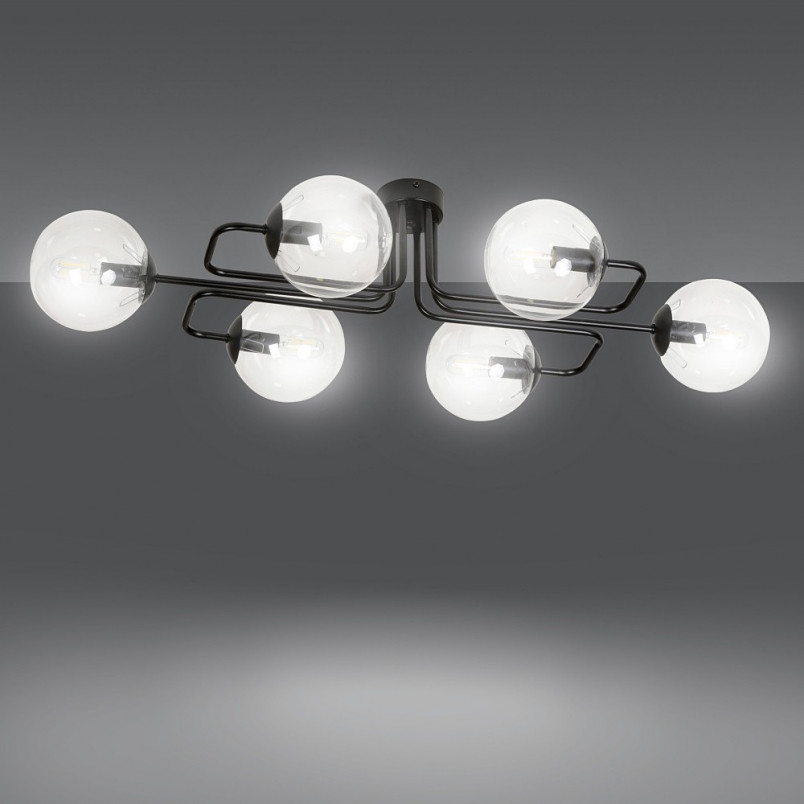 Lampa Sufitowa Brendi 6A - Szkło, E14, Modern | Emibig