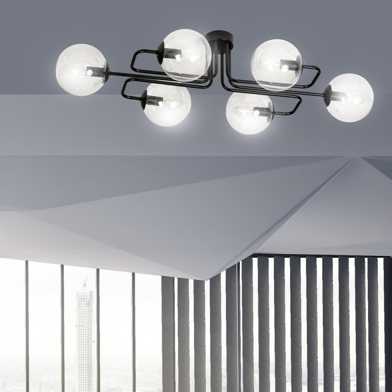 Lampa Sufitowa Brendi 6A - Szkło, E14, Modern | Emibig