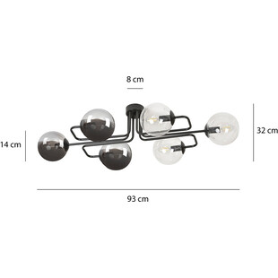 Lampa Sufitowa Brendi 6A - Szklane Kule | Emibig