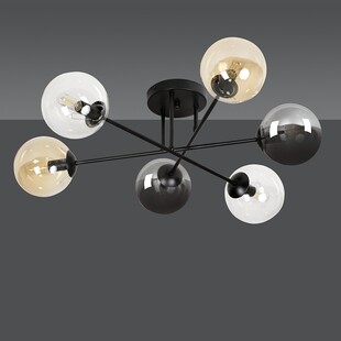 Lampa sufitowa szklane kule Brendi VIB czarny/multikolor marki Emibig