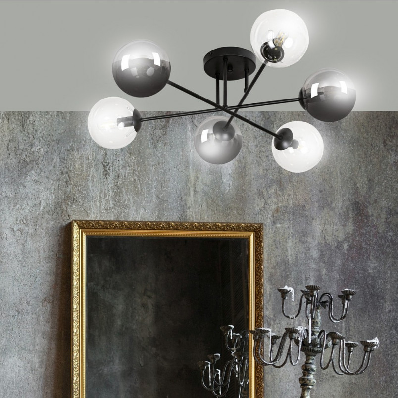 Lampa sufitowa Brendi 6B - Szklane kule, 75cm | Emibig