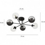 Lampa sufitowa Brendi 6B - Szklane kule, 75cm | Emibig