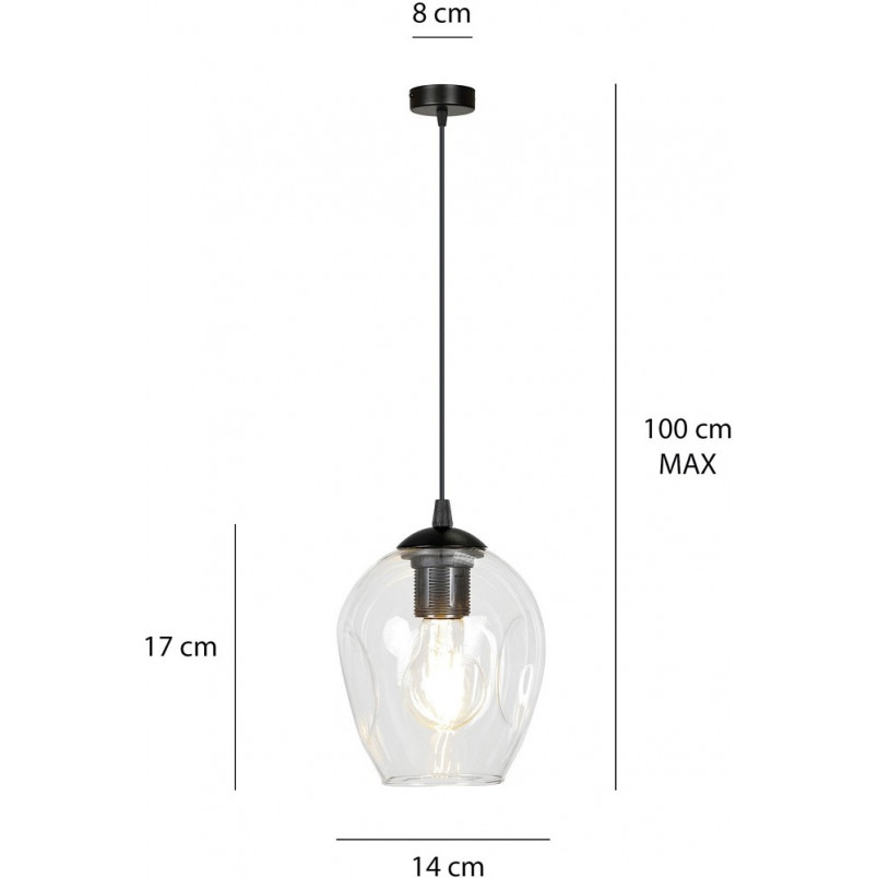 Lampa Wisząca Szklana Istar 14cm | Emibig - Elegancki Design