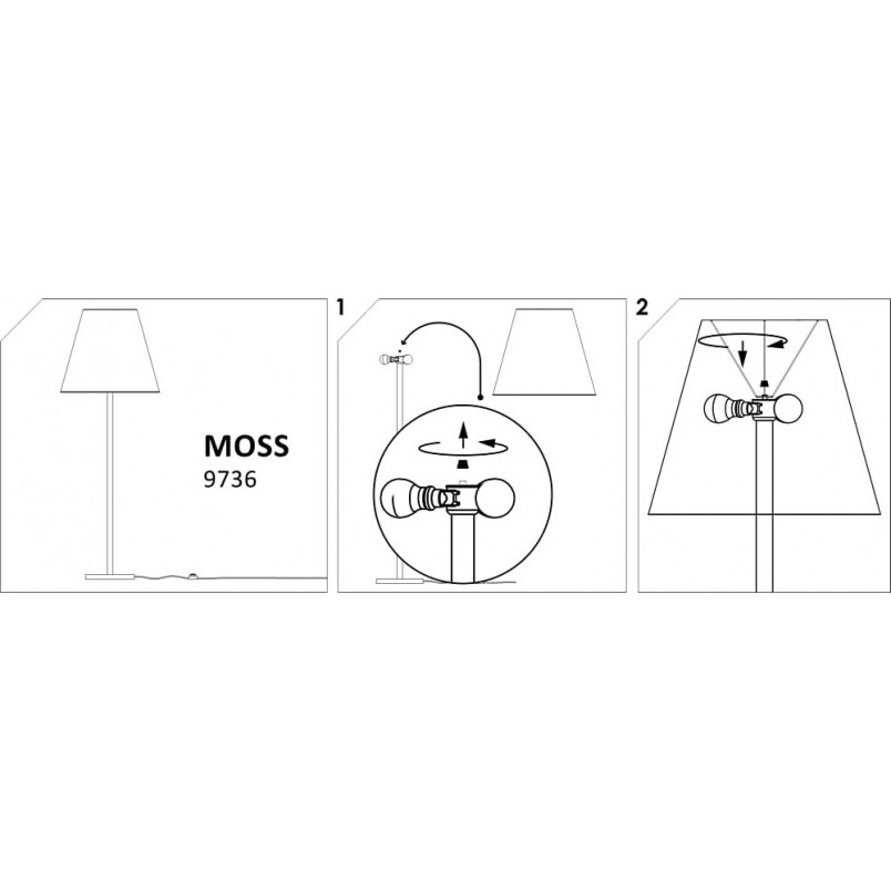 Lampa podłogowa czarna Moss | Nowodvorski - Elegancki design