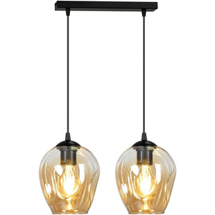 Lampa wisząca szklana Emibig Istar II | Bursztynowa, 40cm