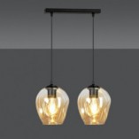 Lampa wisząca szklana Emibig Istar II | Bursztynowa, 40cm