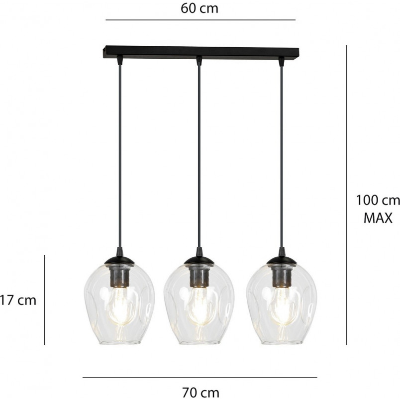 Lampa Wisząca Szklana Istar III - Emibig | Elegancki Design
