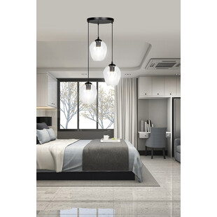 Lampa wisząca Istar III - Szkło, E27 | Emibig