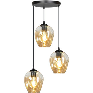 Lampa wisząca Istar III Emibig | Szkło bursztynowe, E27