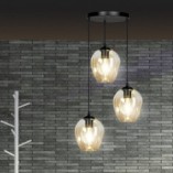 Lampa wisząca Istar III Emibig | Szkło bursztynowe, E27