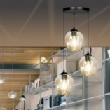 Lampa wisząca Istar III Emibig | Szkło bursztynowe, E27