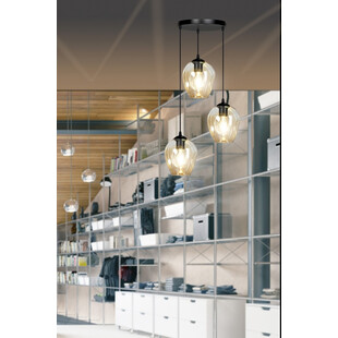 Lampa wisząca Istar III Emibig | Szkło bursztynowe, E27