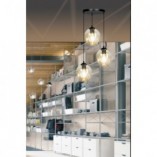 Lampa wisząca Istar III Emibig | Szkło bursztynowe, E27