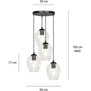 Lampa wisząca Istar IV | Szkło, E27 | Emibig - Kup teraz!