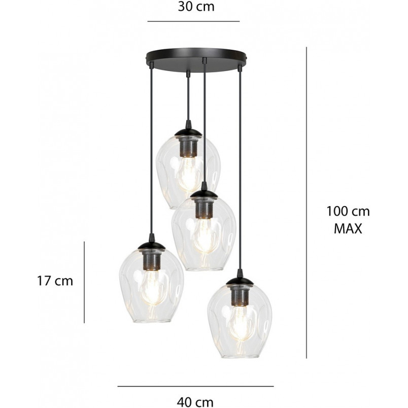 Lampa wisząca Istar IV | Szkło, E27 | Emibig - Kup teraz!
