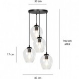 Lampa wisząca Istar IV | Szkło, E27 | Emibig - Kup teraz!