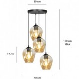 Lampa wisząca szklana Istar IV | Emibig - Elegancja i styl