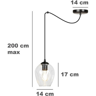 Lampa Wisząca "Pająk" Szklana Emibig | Nowoczesny Design