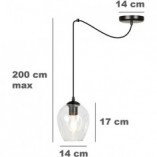 Lampa Wisząca "Pająk" Szklana Emibig | Nowoczesny Design