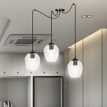 Lampa wisząca "Pająk" Level III | Szkło, E27 | Emibig