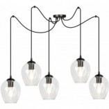 Lampa Wisząca Pająk Level V Emibig | Szkło Czarno-Przezroczyste
