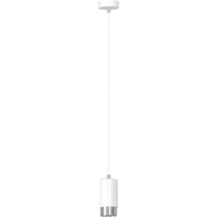 Lampa wisząca Fumiko 8cm biało-chromowana | Emibig