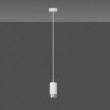 Lampa wisząca Fumiko 8cm biało-chromowana | Emibig
