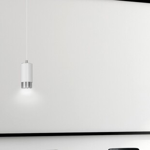 Lampa wisząca Fumiko 8cm biało-chromowana | Emibig
