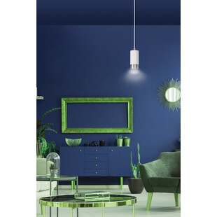 Lampa wisząca Fumiko 8cm biało-chromowana | Emibig