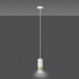 Lampa wisząca Fumiko biało-złota | Emibig - Oświetlenie