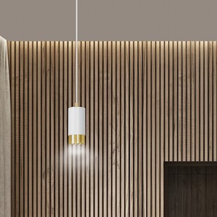 Lampa wisząca Fumiko biało-złota | Emibig - Oświetlenie