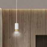 Lampa wisząca Fumiko biało-złota | Emibig - Oświetlenie