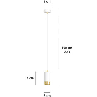 Lampa wisząca Fumiko biało-złota | Emibig - Oświetlenie