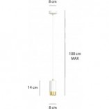 Lampa wisząca Fumiko biało-złota | Emibig - Oświetlenie