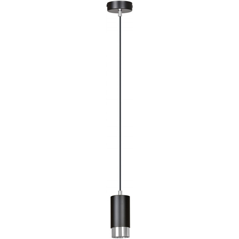 Lampa wisząca Fumiko czarno-chromowana | Emibig