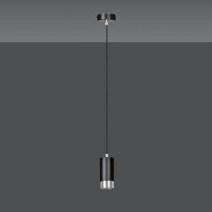 Lampa wisząca Fumiko czarno-chromowana | Emibig