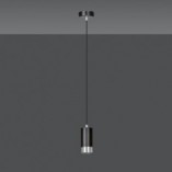 Lampa wisząca Fumiko czarno-chromowana | Emibig