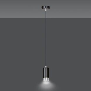 Lampa wisząca Fumiko czarno-chromowana | Emibig