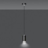 Lampa wisząca Fumiko czarno-chromowana | Emibig