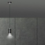 Lampa wisząca Fumiko czarno-chromowana | Emibig