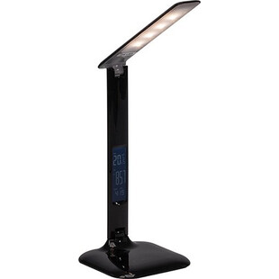 Lampa biurkowa z zegarem Glenn Led Czarna marki Brilliant