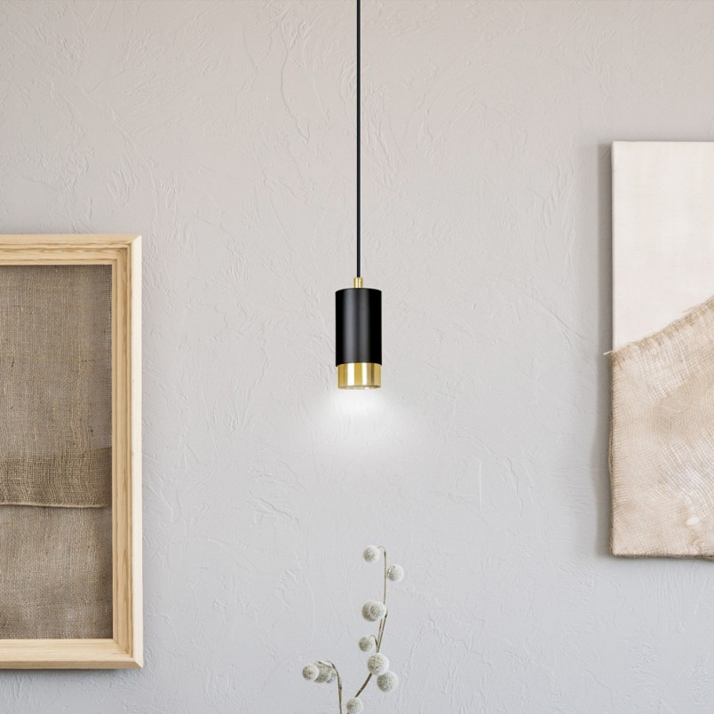 Lampa wisząca Fumiko czarno-złota | Emibig - Nowoczesny design