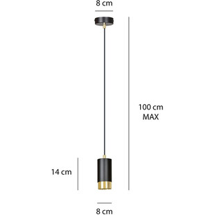 Lampa wisząca Fumiko czarno-złota | Emibig - Nowoczesny design