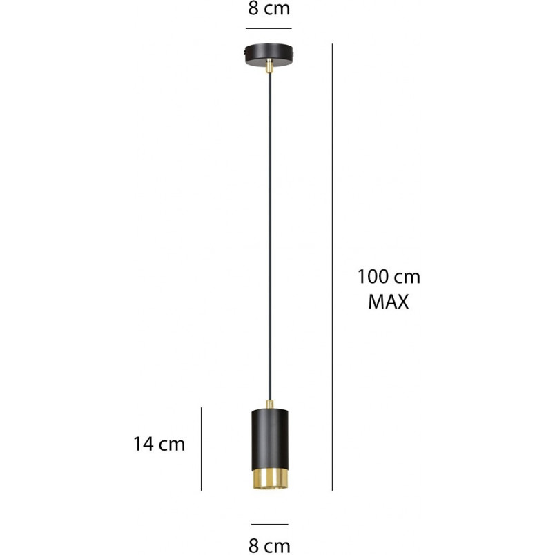 Lampa wisząca Fumiko czarno-złota | Emibig - Nowoczesny design