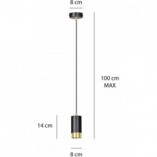 Lampa wisząca Fumiko czarno-złota | Emibig - Nowoczesny design