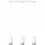 Lampa wisząca Fumiko III biało-chromowana | Emibig
