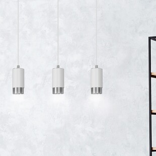 Lampa wisząca Fumiko III biało-chromowana | Emibig