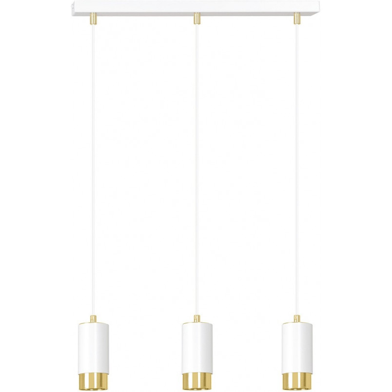 Lampa Wisząca Fumiko III | Biało-Złota | Emibig